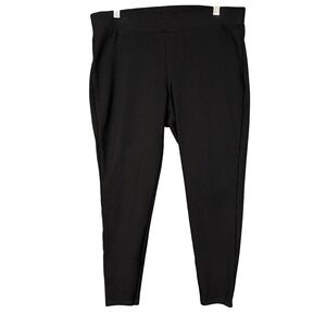 Torrid Ponte Knit Leggings Womens 1XL Black High Rise Stretch Skinny 12039226